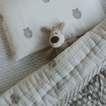 Head-shaping Mustard Rai Pillow - Owl