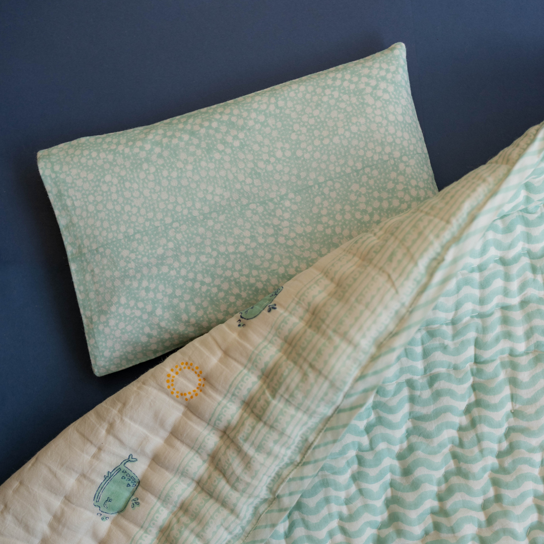 Head-shaping Mustard Rai Pillow - Moana - with 2 Pillow covers