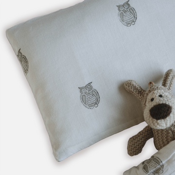 Head-shaping Mustard Rai Pillow - Owl