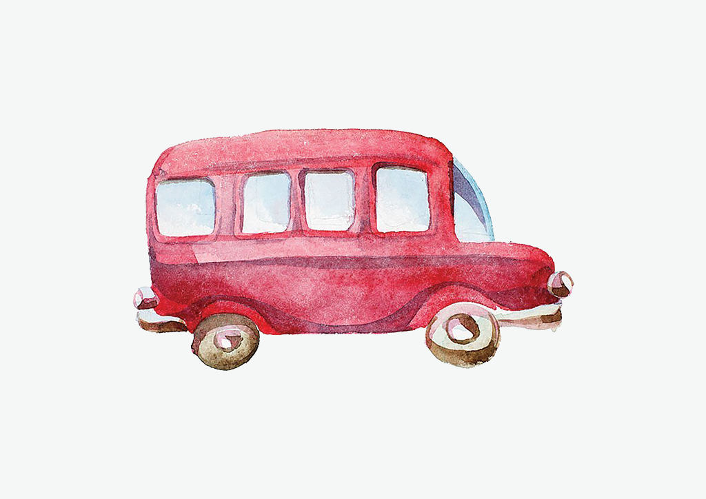 Red Van Wall Art