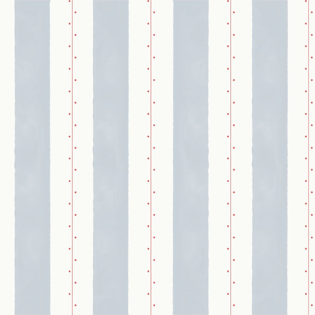 Stripes with red dots Wallpaper