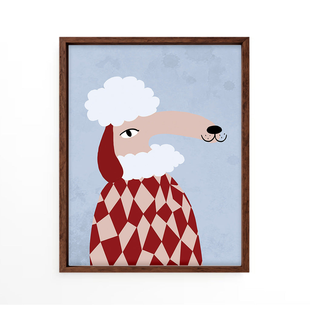 Dog diamond sweater Wall Art