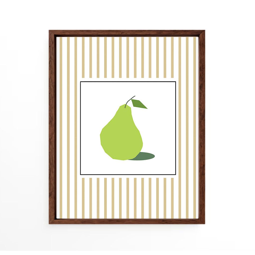 Pear with stripes Wall Art