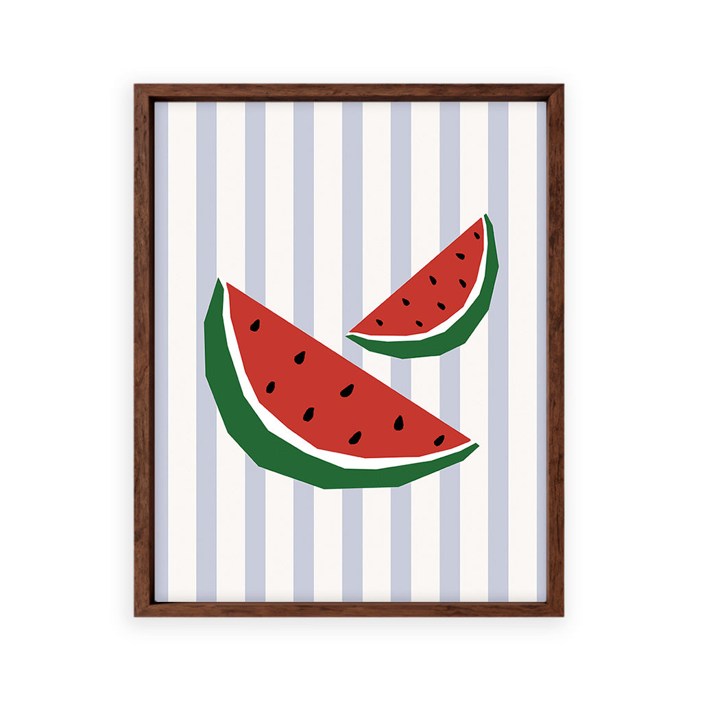 Watermelon With Stripes Wall Art